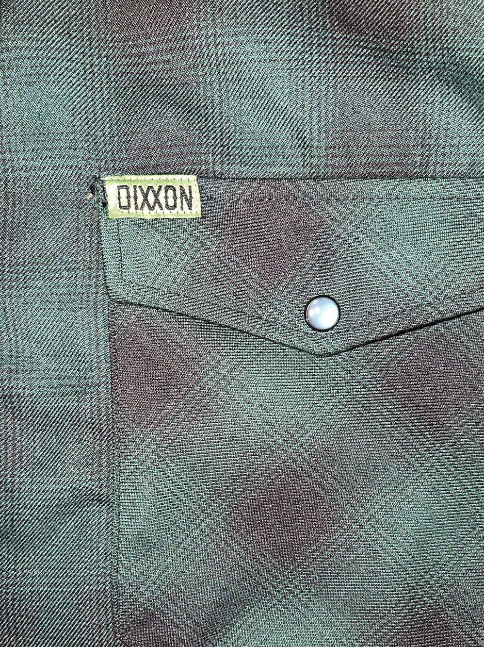 DIXXON Men's 2XL "Absinthe" Forest Green Plaid Button-Up Flannel - Picture 3 of 11